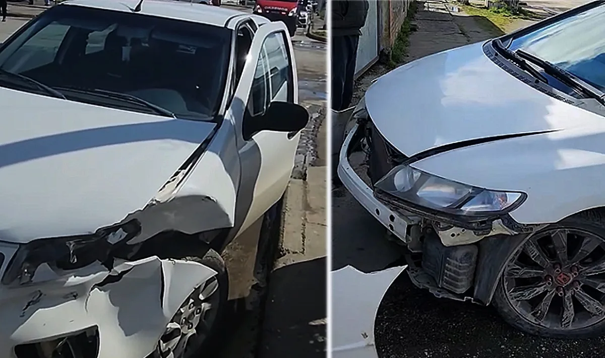 Choque entre un Honda Civic y un Fiat Palio en Estrada y Roldán de Río Grande