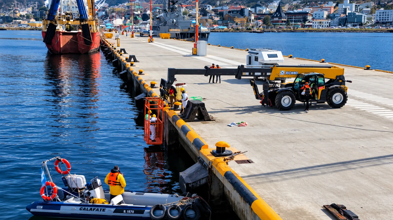 Invierten más de US$ 2,5 millones en la renovación de defensas del puerto de Ushuaia