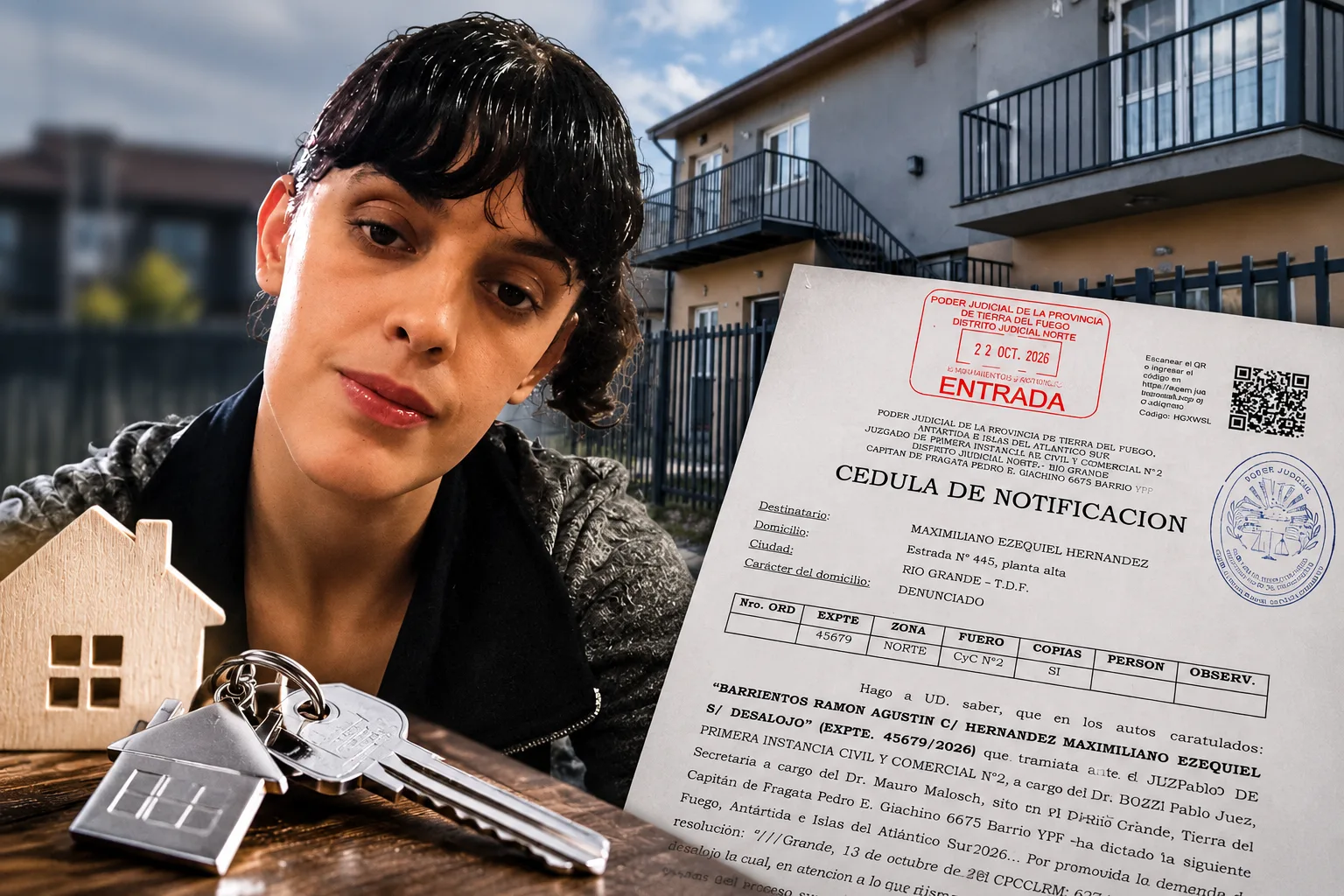 María Belén Barrientos denuncia que su padre Ramón de América inició un desalojo contra su pareja en Río