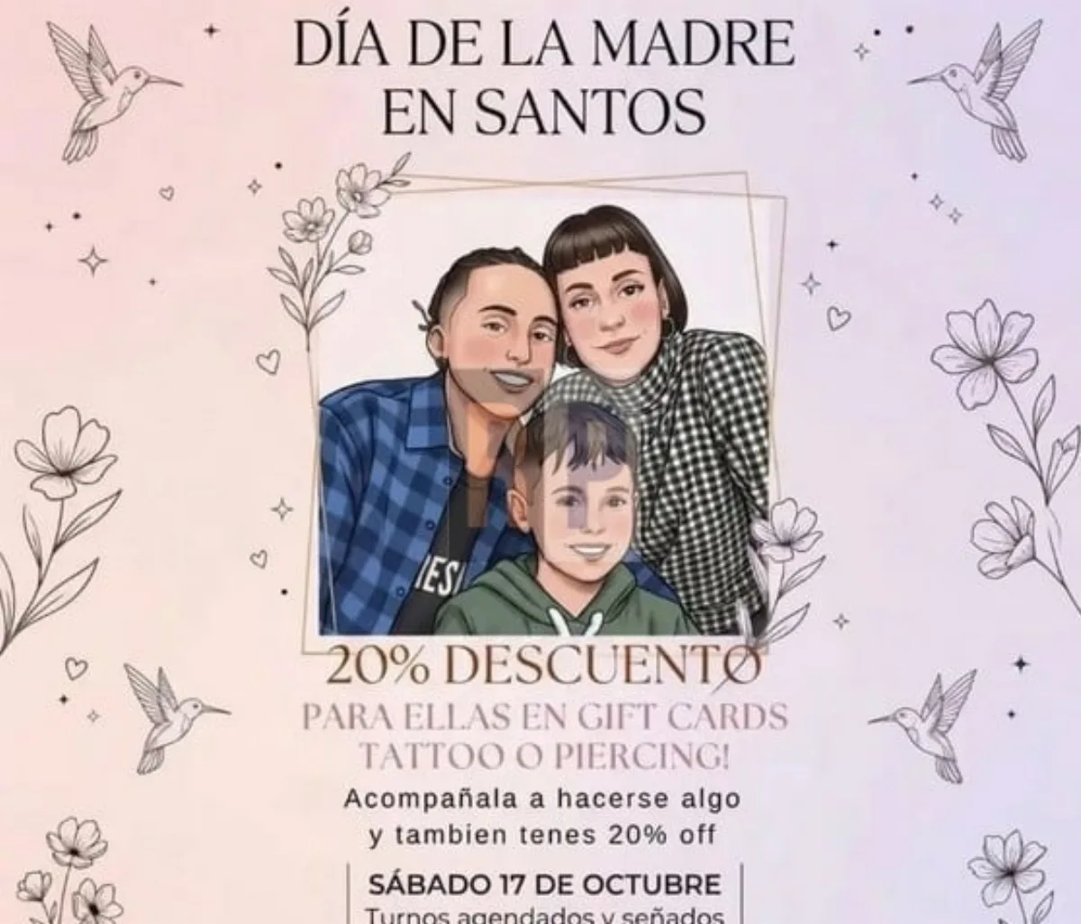 Polémica en Río Grande por uso de dibujo de Lucio Dupuy y sus homicidas en promo de tatuajes para el Día de