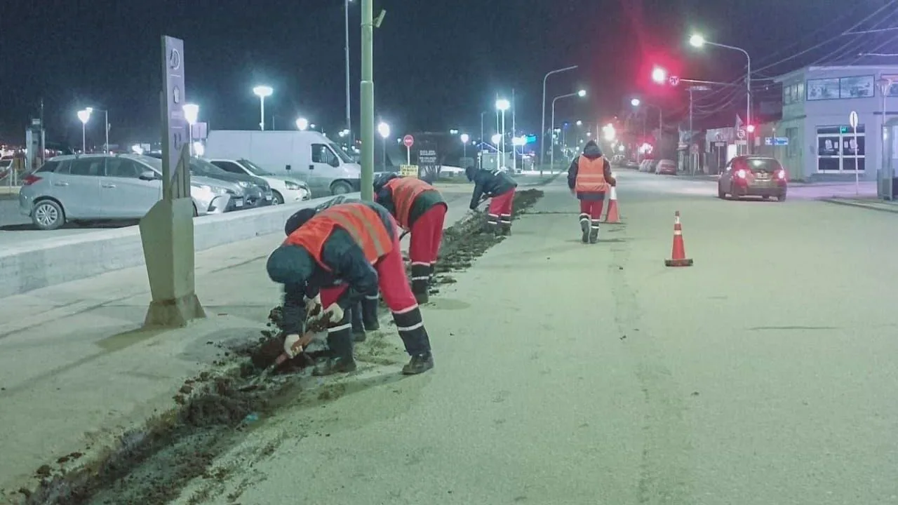 Ushuaia ejecuta operativo de desobstrucción en el microcentro para mejorar higiene y seguridad